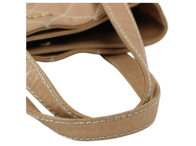 Chanel Borsa Tote Wildstitch Beige Marrone - vista 8