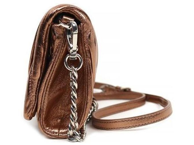 Miu Miu Borsa a tracolla matelassé dorata D'oro - vista 2