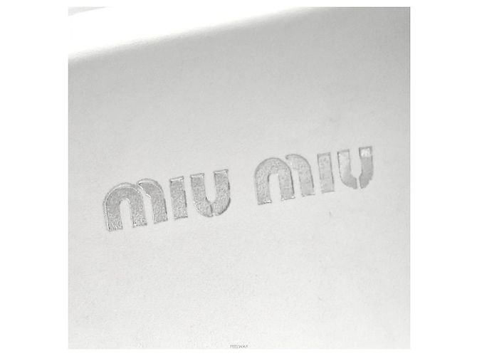 Miu Miu Frottee-Hausschuhe Weiß - Ansicht 5