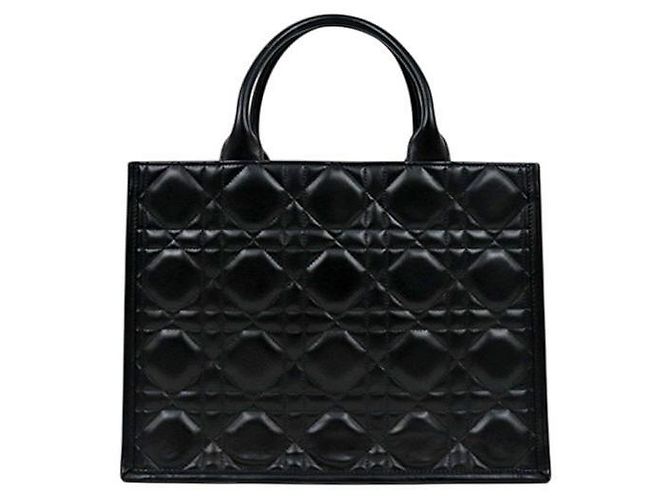 Dior Borsa Book Tote in pelle nera, dimensione Medium Nero - vista 3