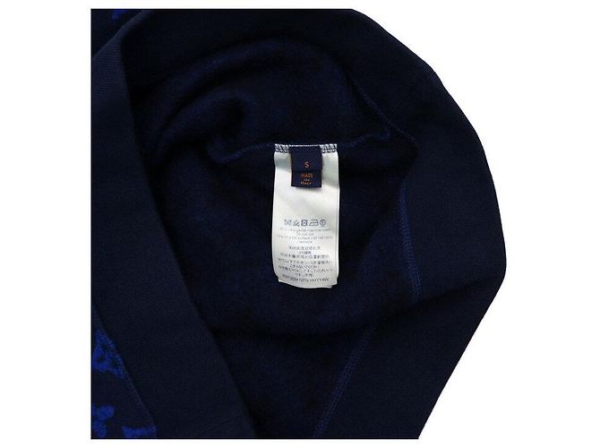 Louis Vuitton Herren-Pullover Sweatshirt aus Monogramm-Jacquard in Navy Blau - Ansicht 6