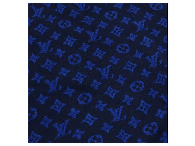 Louis Vuitton Herren-Pullover Sweatshirt aus Monogramm-Jacquard in Navy Blau - Ansicht 8