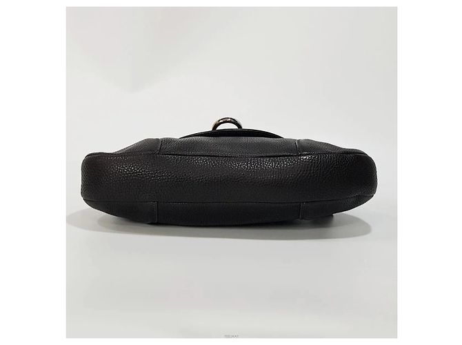 Salvatore Ferragamo Borsa a Tracolla Hobo Gancini Argento Nero - vista 6