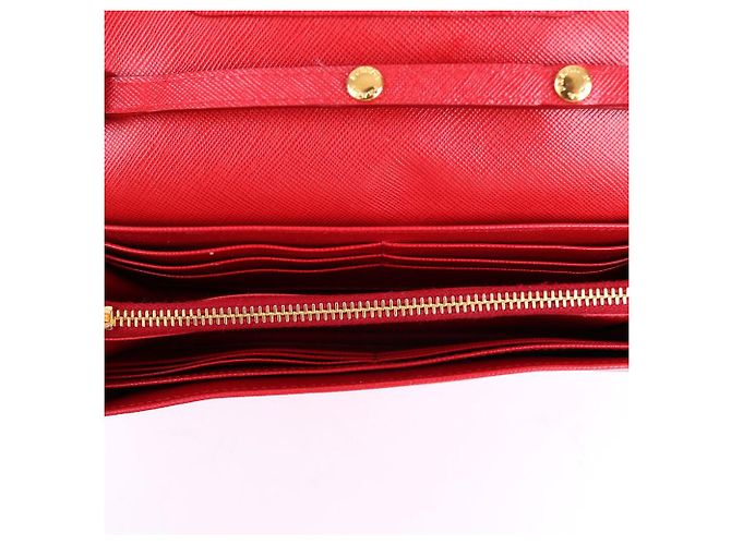 Prada Borsa Crossbody WOC Mirror Rossa in Saffiano Rosso - vista 11