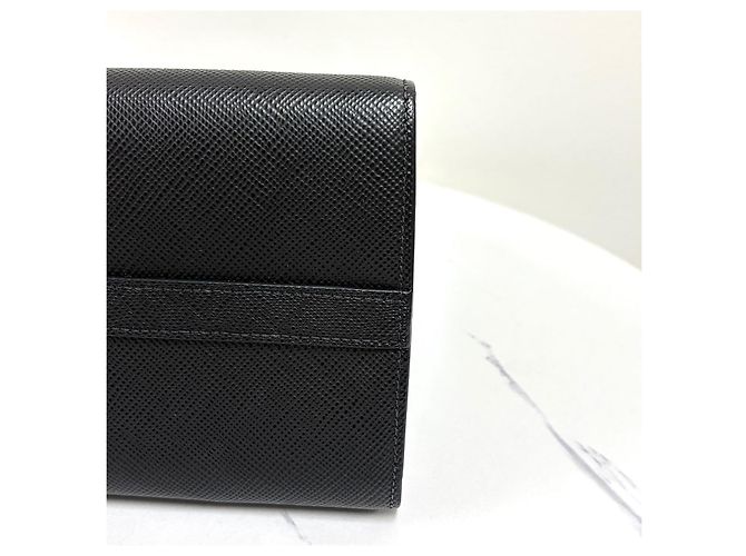 Prada Borsa Tote Saffiano Monochrome Borsa a Tracolla Nera Nero - vista 16