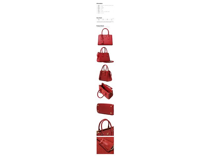 Prada Petit sac Galleria en Saffiano rouge - vue 2