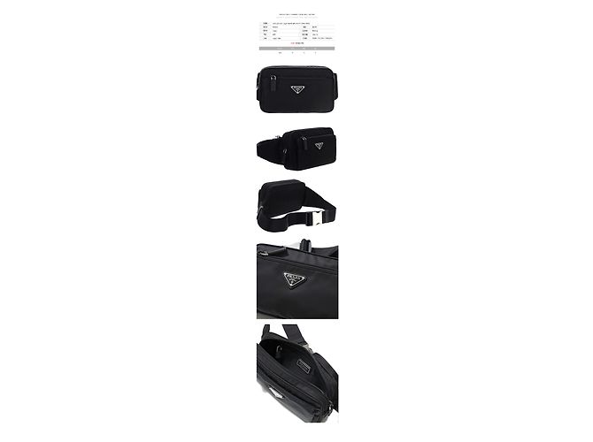 Prada Bolso bandolera de nylon con logotipo triangular negro - vista 2