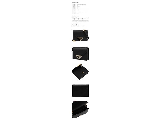 Prada Borsa crossbody portafoglio Saffiano Nera Nero - vista 2