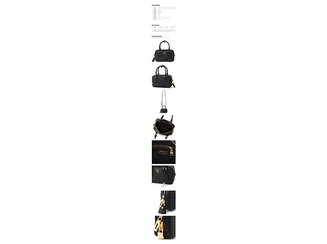 Prada Borsa a spalla Tote in pelle Saffiano nera con logo triangolare Nero - vista 2