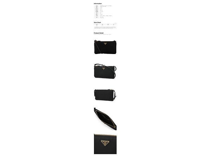 Prada Borsa a tracolla pouch in nylon con logo triangolare Nero - vista 2