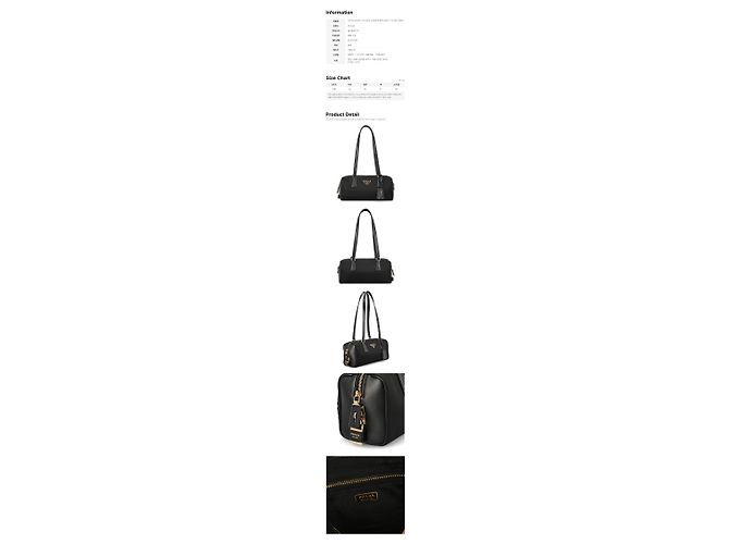 Prada Borsa a mano in nylon con logo triangolare Nero - vista 2