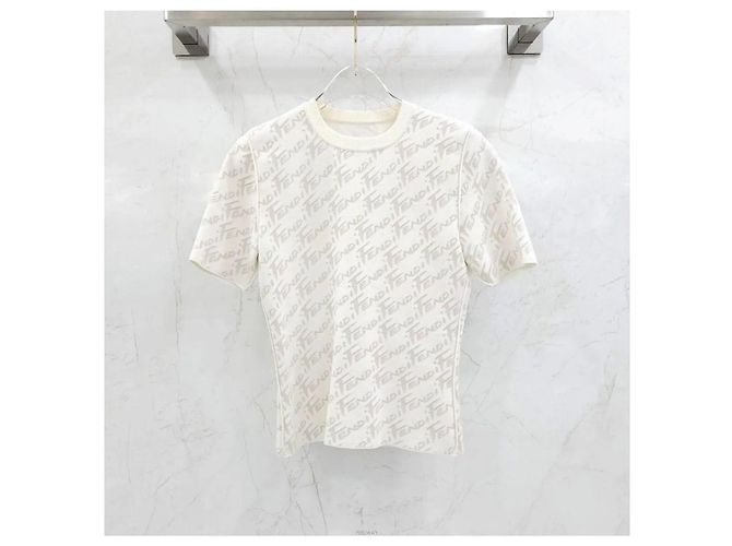 Fendi Gebürsteter Double Knit White Weiß - Ansicht 3