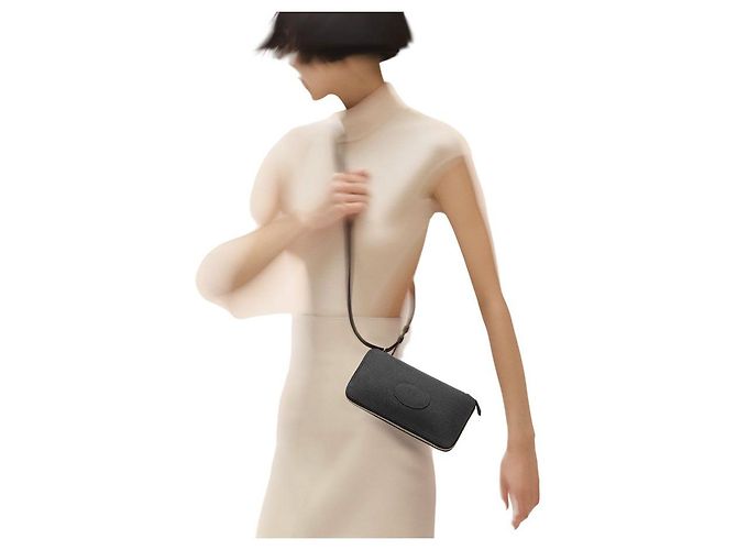 Hermès Macaron To Go Geldbörse Schwarz - Ansicht 4