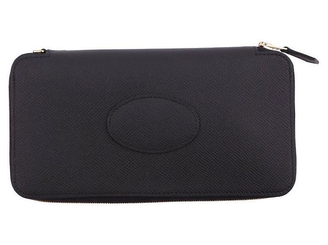 Hermès Macaron To Go Geldbörse Schwarz - Ansicht 8