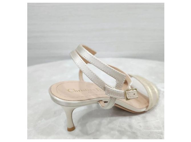 Dior Sandali con tacco e cinturino Gold - vista 7