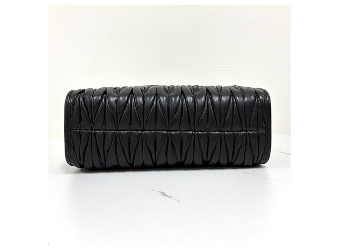Miu Miu Nappa Tote Bag Schultertasche Schwarz - Ansicht 10