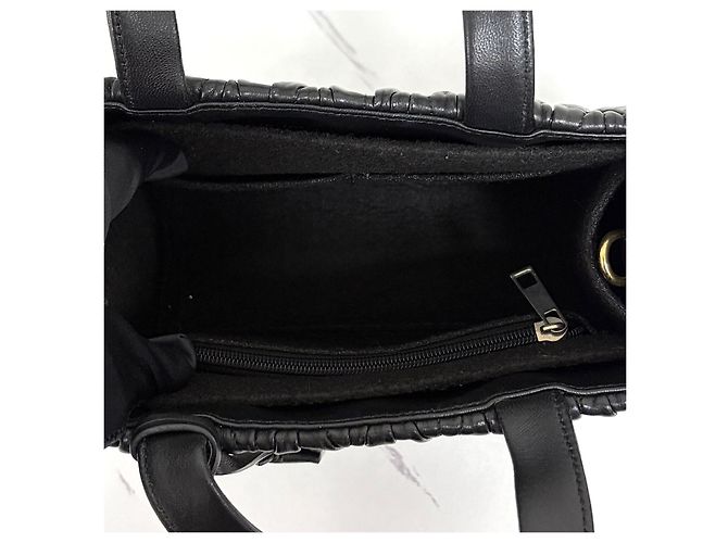 Miu Miu Nappa Tote Bag Schultertasche Schwarz - Ansicht 12