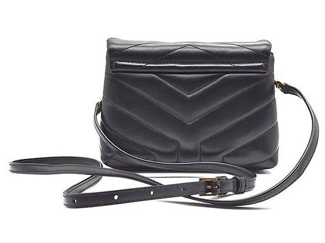Saint Laurent Borsa a tracolla Monogram Lulu Toy Nero - vista 3