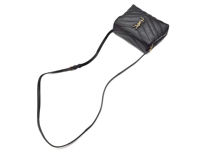 Saint Laurent Borsa a tracolla Monogram Lulu Toy Nero - vista 4