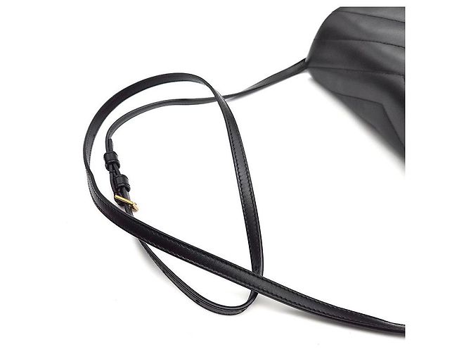 Saint Laurent Borsa a tracolla Monogram Lulu Toy Nero - vista 5