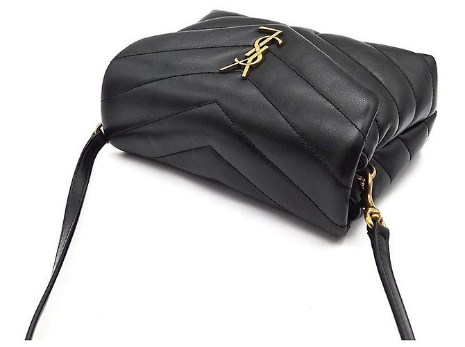 Saint Laurent Borsa a tracolla Monogram Lulu Toy Nero - vista 6