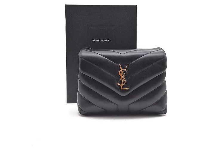 Saint Laurent Borsa a tracolla Monogram Lulu Toy Nero - vista 8