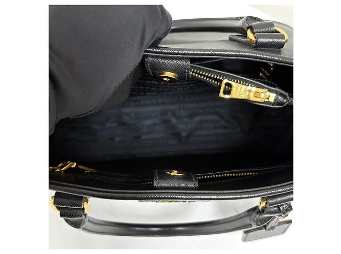 Prada Borsa Tote e a Tracolla Saffiano Lux Nero - vista 19