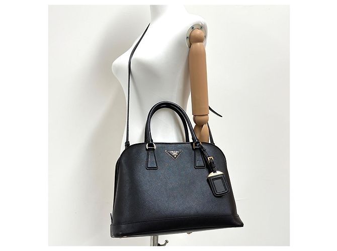 Prada Borsa Tote e a Tracolla Saffiano Lux Nero - vista 2