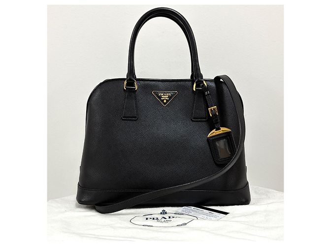 Prada Borsa Tote e a Tracolla Saffiano Lux Nero - vista 3