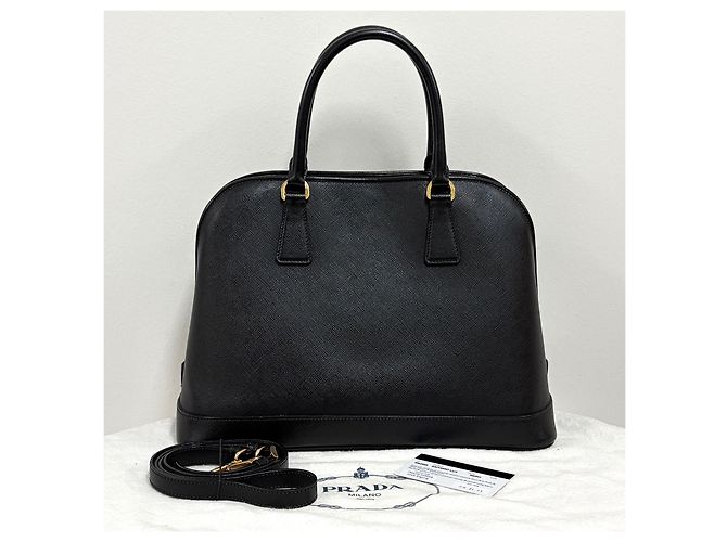 Prada Borsa Tote e a Tracolla Saffiano Lux Nero - vista 6