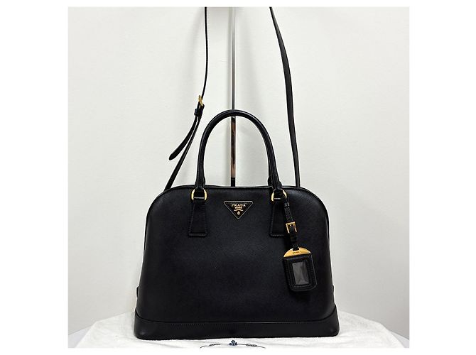 Prada Borsa Tote e a Tracolla Saffiano Lux Nero - vista 7