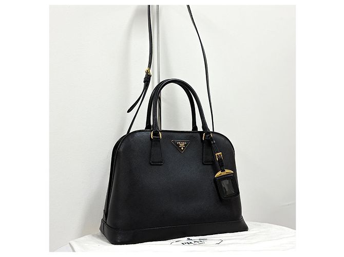 Prada Borsa Tote e a Tracolla Saffiano Lux Nero - vista 8