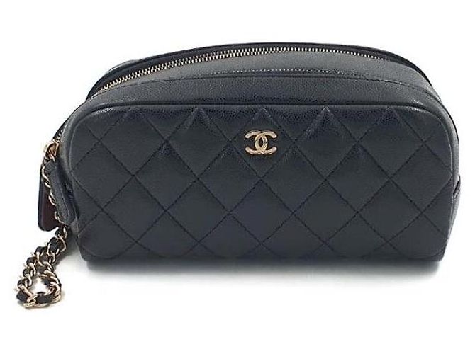 Chanel Borsa Pouch Bowling in Caviar Nero - vista 2