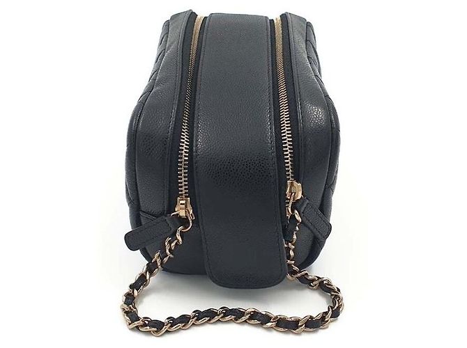 Chanel Borsa Pouch Bowling in Caviar Nero - vista 5