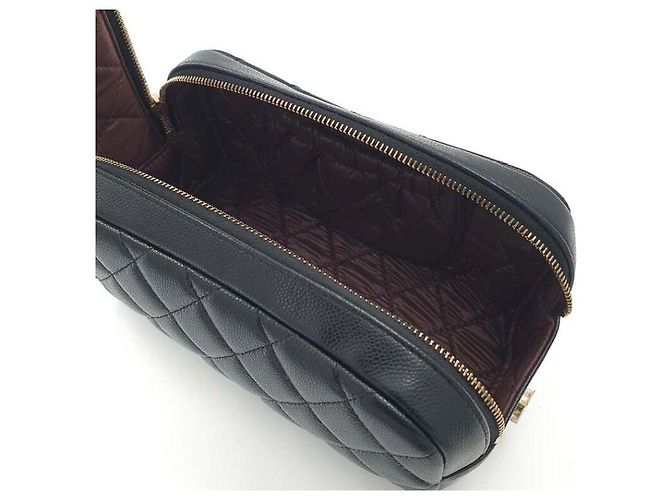 Chanel Borsa Pouch Bowling in Caviar Nero - vista 7