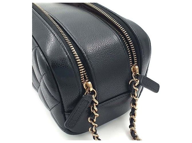 Chanel Borsa Pouch Bowling in Caviar Nero - vista 9