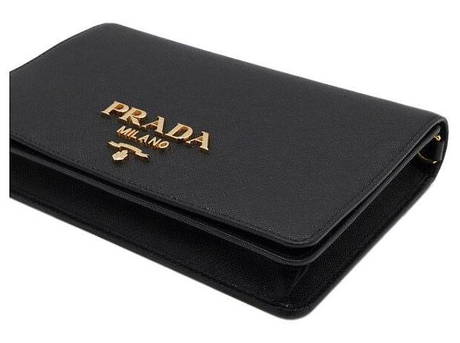 Prada Borsa a tracolla e crossbody con patta in pelle Saffiano Nero - vista 8