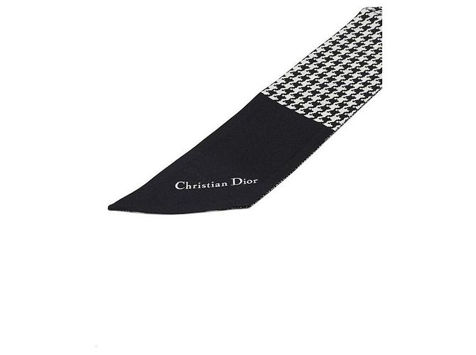 30 Montaigne Dior Sciarpa in seta pied-de-poule Montaigne Bianco - vista 5