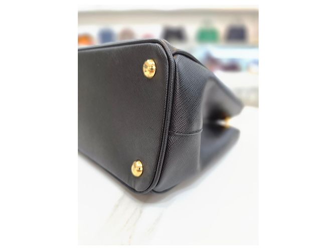 Prada Borsa Tote e a tracolla Galleria Saffiano Medium Nera Nero - vista 16
