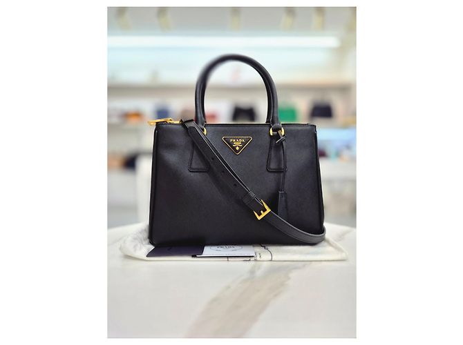 Prada Borsa Tote e a tracolla Galleria Saffiano Medium Nera Nero - vista 2