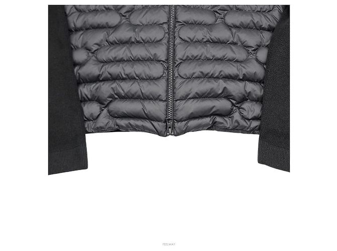 Moncler Strickjacke mit Polsterung Schwarz - Ansicht 4