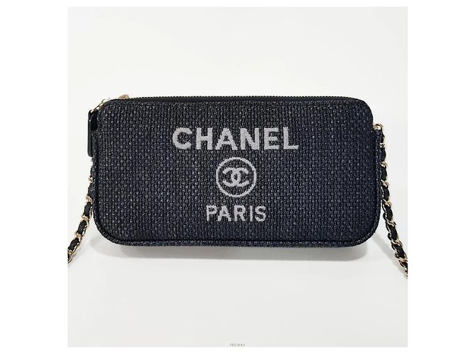Chanel Borsa crossbody mini con catena Doville Nero - vista 2