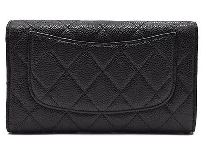 Portafoglio lungo Chanel Caviar in pelle nera Nero - vista 3
