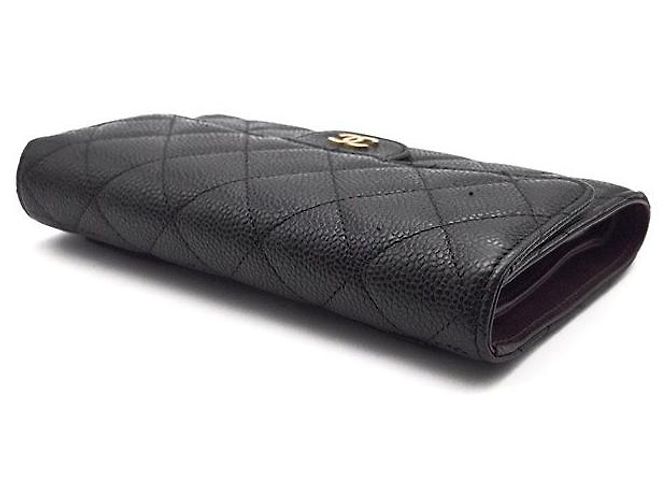 Portafoglio lungo Chanel Caviar in pelle nera Nero - vista 4