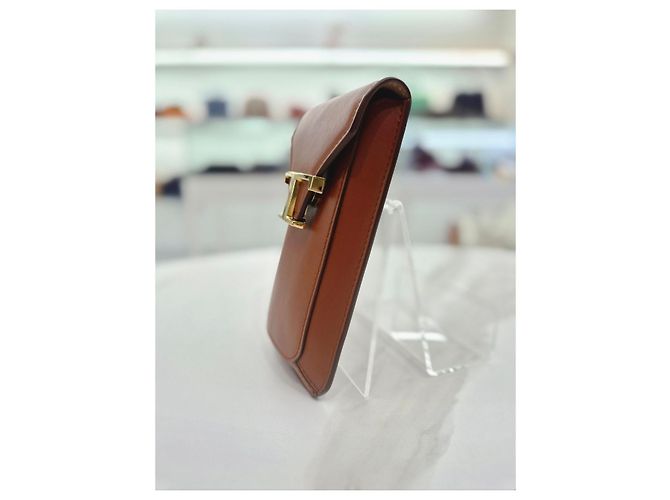 Tod's Zeitloses Leder-Smartphone-Mini-Taschen- und Kartenhalter-Set Braun - Ansicht 12