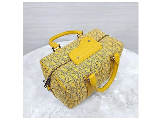 Dior Borsa a tracolla New Ring Yellow Oblique Jacquard Giallo - vista 6