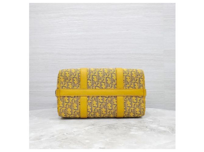 Dior Borsa a tracolla New Ring Yellow Oblique Jacquard Giallo - vista 7