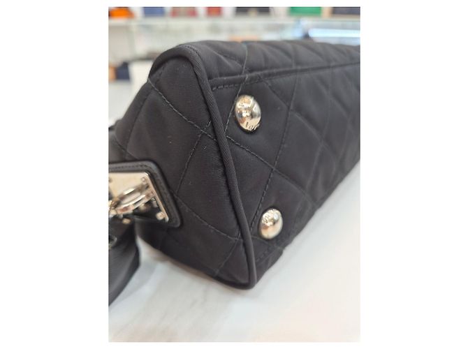 Prada Borsa a tracolla e crossbody Tesuto Impuntura Quilting Chain Black Nero - vista 18