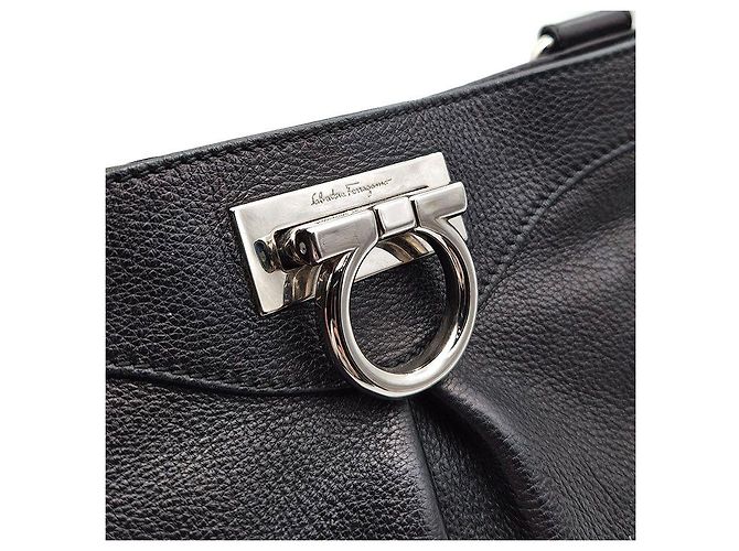 Salvatore Ferragamo Borsa a tracolla Gancini Nero - vista 8