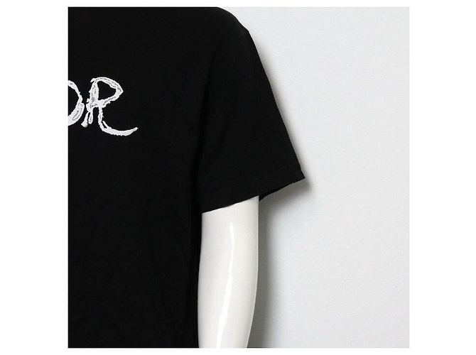 Dior Baumwoll-T-Shirt für Herren mit besticktem Logo Schwarz - Ansicht 3
